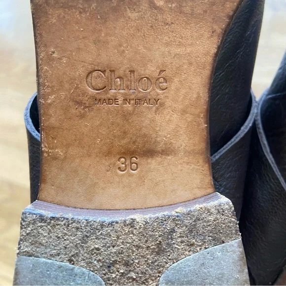 Chloe Erin Prince Leather Buckled Knee High boots size 6 - Picture 12 of 15